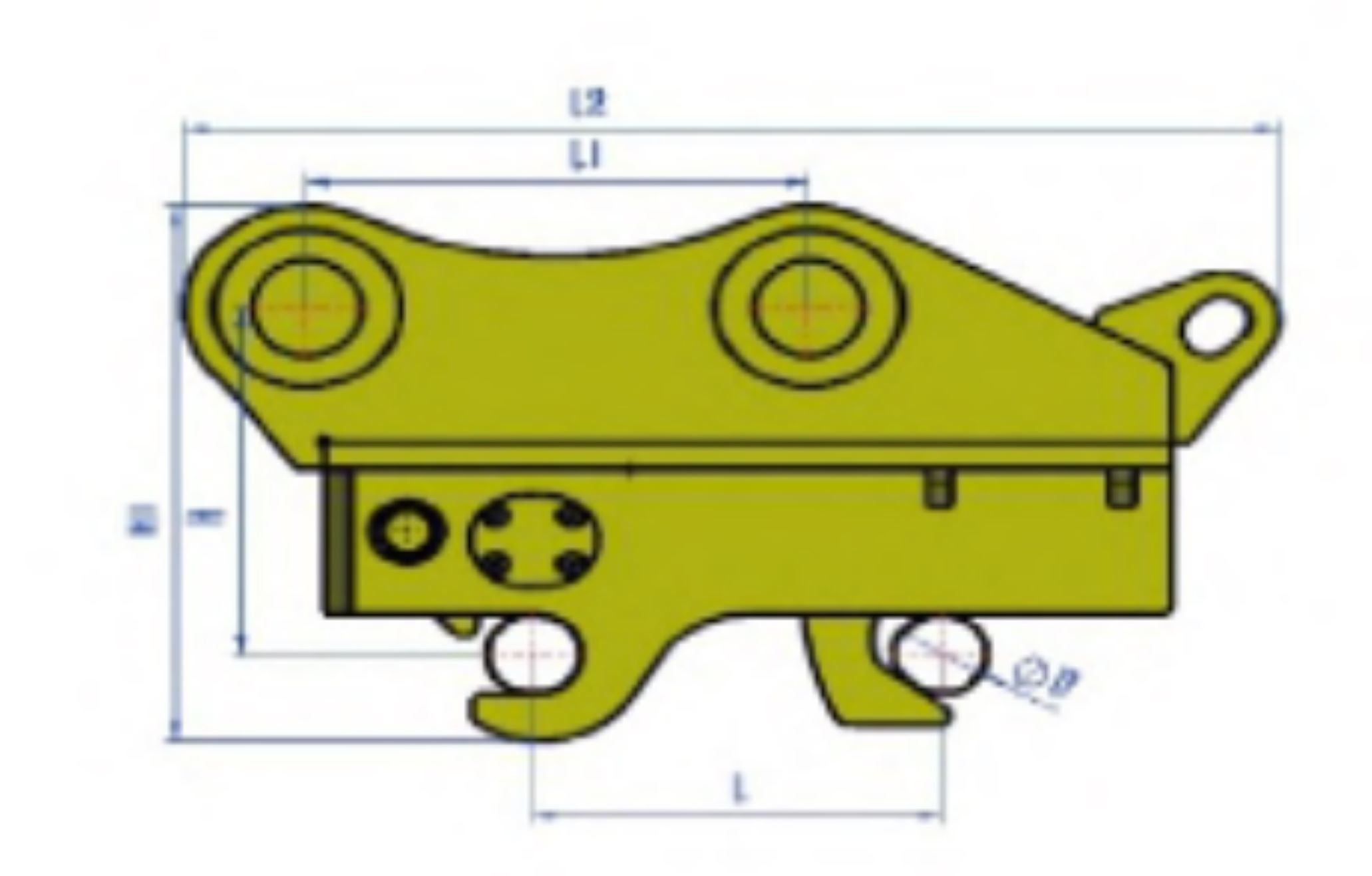 Excavator Hydraulic Coupler , Mechanical Quick Coupler For Mini Excavator