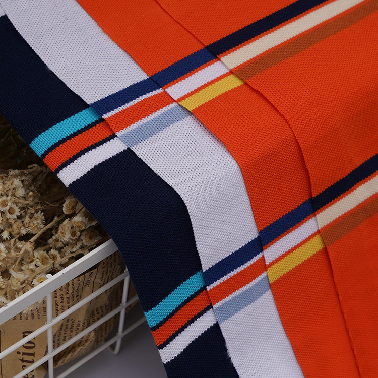 Durable Good Texture Comfortable Striped Material Fabric For Polo Shirt