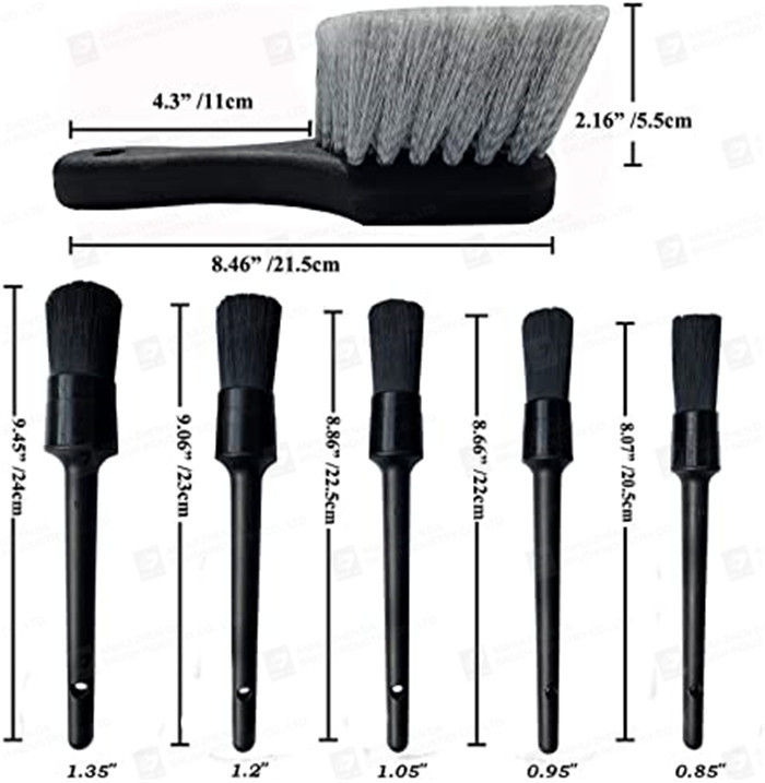 7pcs 610g Auto Cleaning Brush For Car Exhaust Tip Wheels Interior Places