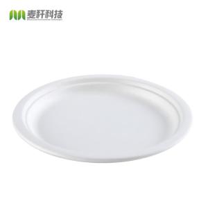 Quality Wholesale disposable 6 inch plate green bagasse pulp food plates for sale