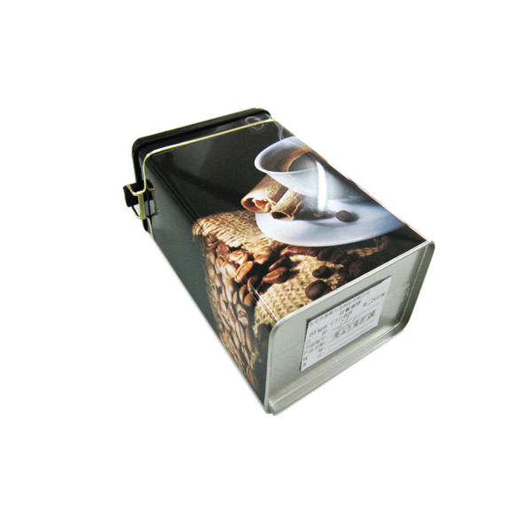 Rectangular Coffee Tea Tin Can Metal Coffee Tin Can Airtight Coffee Tins
