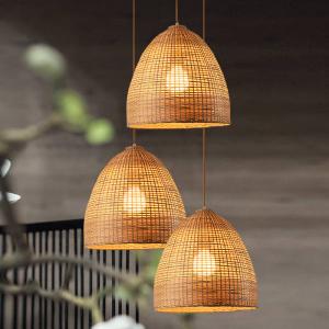 China Wicker basket pendant lights Kitchen Dining room Sitting room Decor (WH-WP-18) on sale