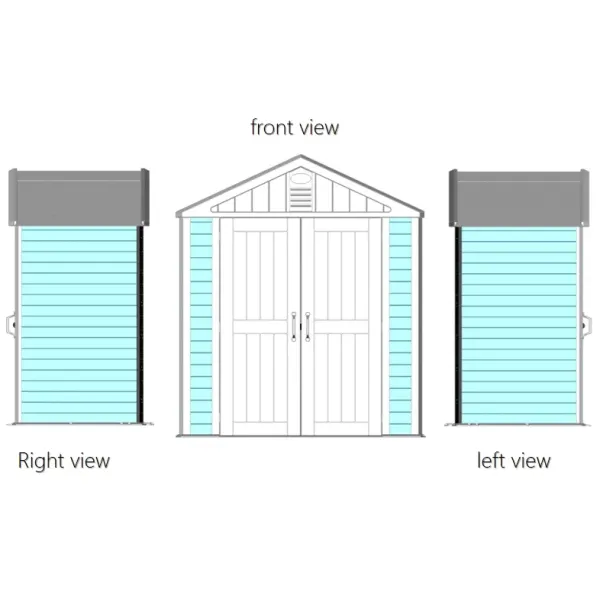 Waterproof Metal Tools Storage Shed Backyard Tool House Outdoor Storage Garden WPC Shed
