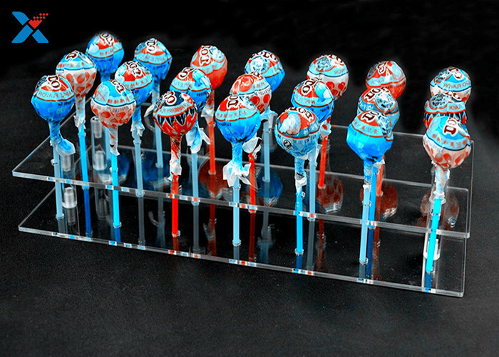 21 Holes Clear Acrylic Cake Pop Stand , Transparent Acrylic Lollipop Stand