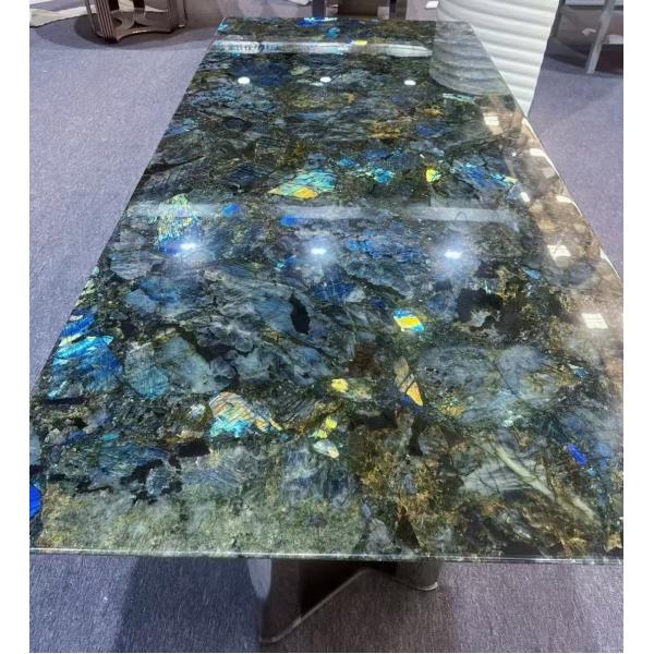 Italian Blue Emerald Marble Dining Room Table Minimalist Luxury Stone Top For High End Homes