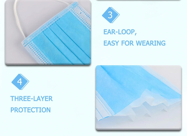 Disposable face mask 3 ply