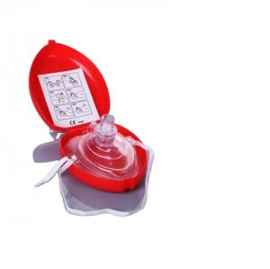 Quality Disposable Face Shield Cpr Mask With One Way Valve Heart Problem Mouth To Mouth Rescue Patient for sale