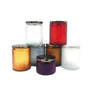 Quality Custom Packaging Dia 7.3cm Frosted Glass Candle Cups for sale