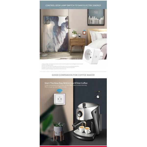 French Standard 16A Wi-Fi Smart Plug Socket With Power Metering Function