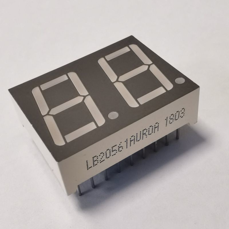 Common Cathode Ultra Bright Red 7 Segment LED Display 18 Pin 2 Digit 0.56inch