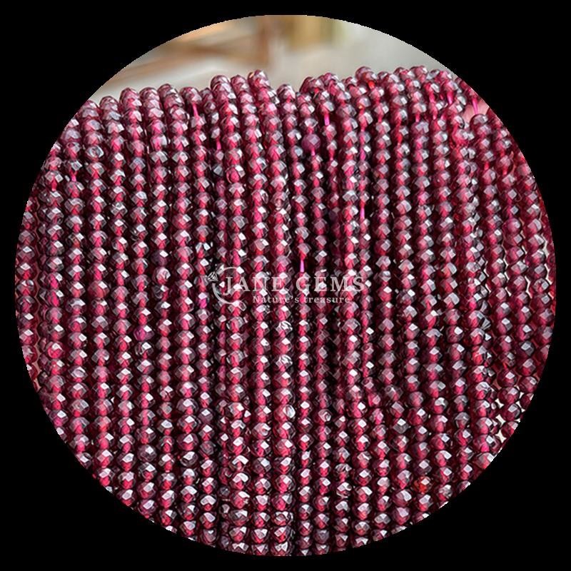 Tourmaline Garnet Natural Gemstone Bead Faceted Abacus Shape Loose Bead Strands for Healing Energy and DIY Jewelry Ma