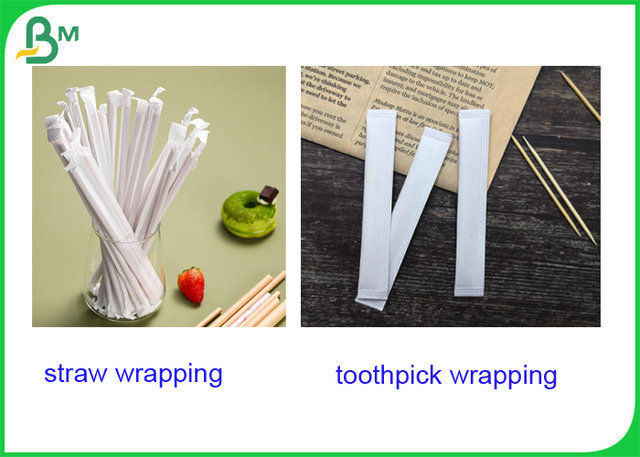 FoodGrade AAA White Color 24mm 25mm 26mm 27mm Straw Wrapping Paper With 28gsm 