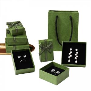 Quality Luxury Green Jewelry Drawer Box Lid And Base Type For Necklace Bracelet Earrings Ring for sale