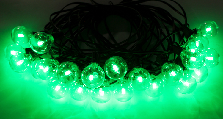 Color Changing Outdoor String Lights RGB LED String Lights G40 Globe Bulbs Dimmable Waterproof String Lights Remote Control