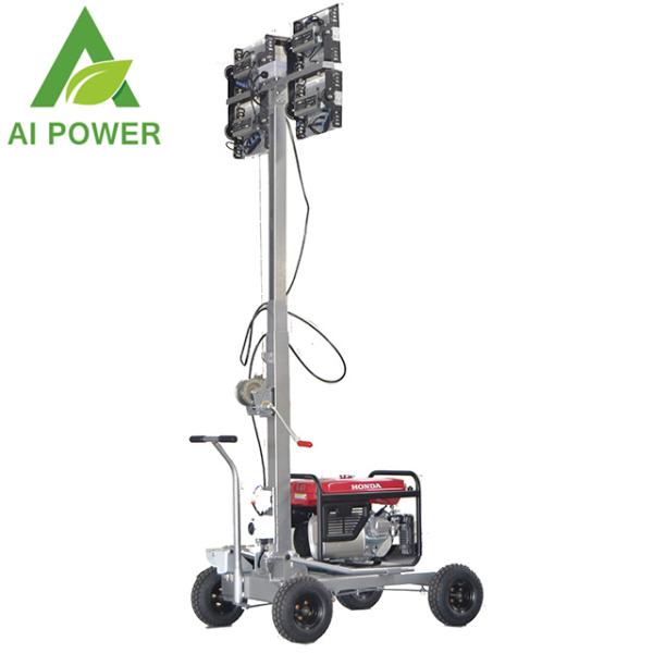 240V 4X 200W Doosan Portable Led Light Tower 5m AC Diesel Generator