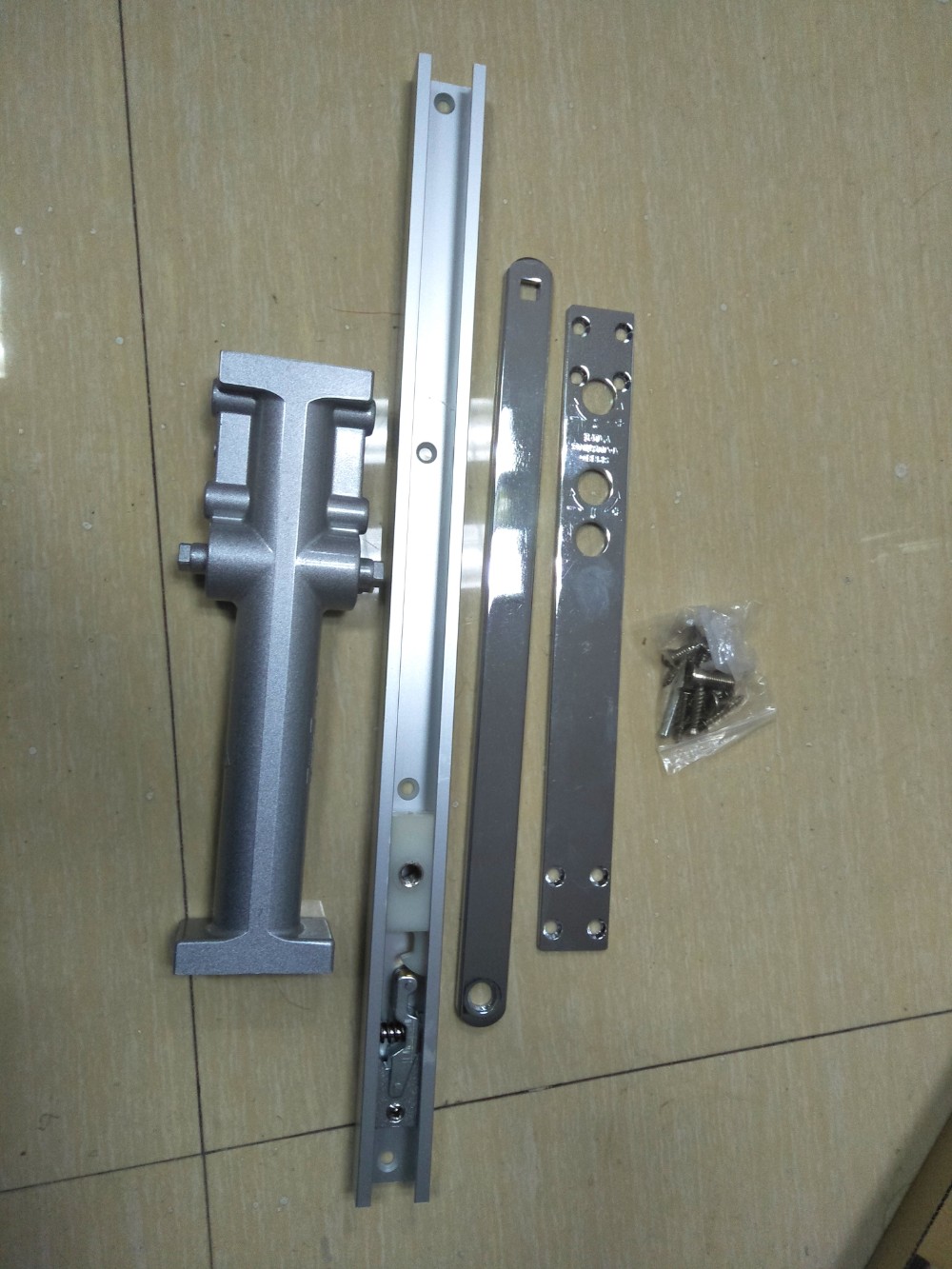 Silver Hydraulic Sliding Door Closer for Modern Fire Door in Modern Design Style