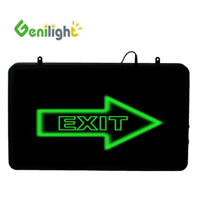 Genilight 22*13inch Acrylic LED Neon Exit Advertising Sign with 0 Power Consumption