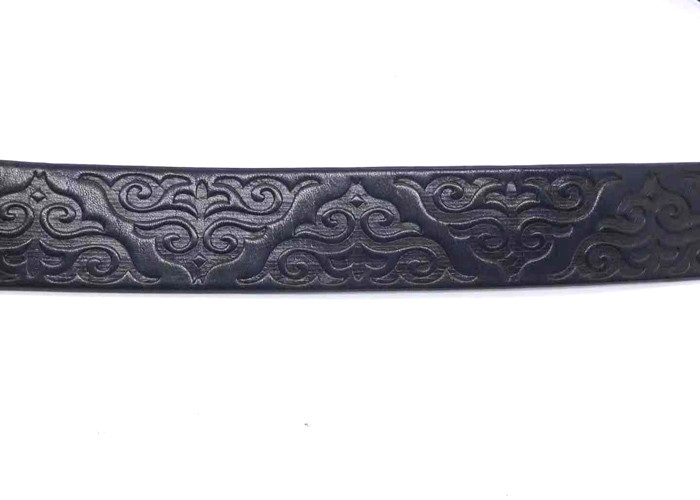 Vintage Tooled Full Grain Cowhide Leather Casual Jean Belt For Men 1.5" Wide