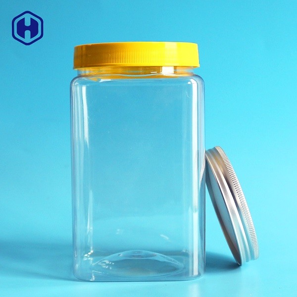 Aluminium Cap Square Plastic Food Containers Round Mouth Diameter 83.3mm