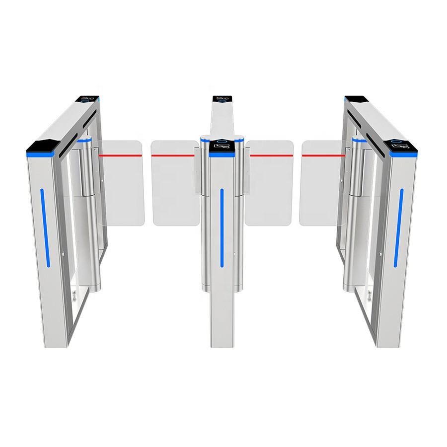 High Speed Magnetic Autocontrol Gate Anti Crush Optical Turnstile Swing Gate Face Recognition