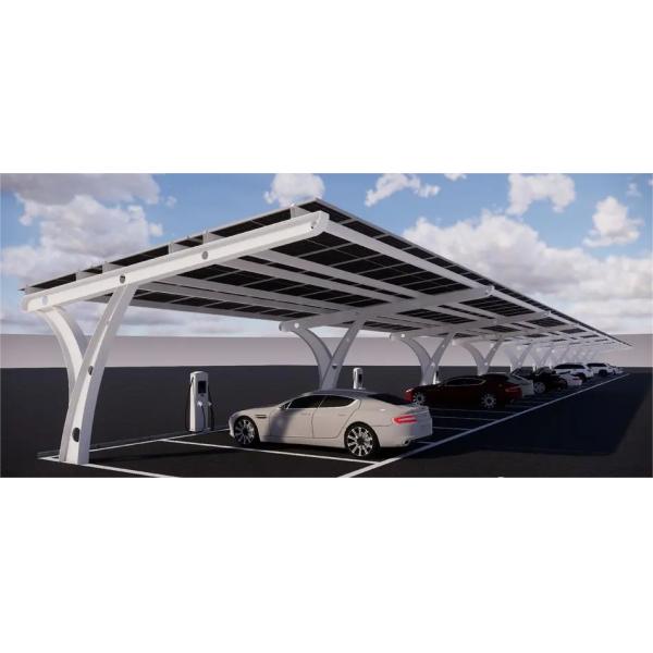 Electric Vehicle Solar Panel Parking Lot With Charging Pile 2 In 1 Charing Solution