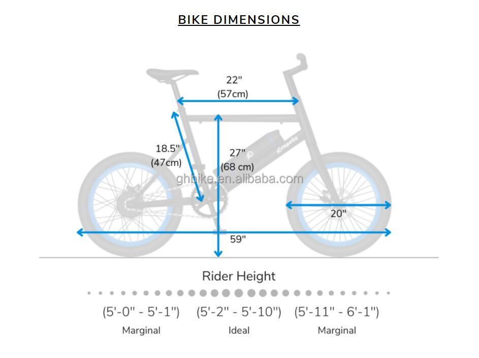 20" Kids Youth Road Drive 36V 15AH Bafang Motor Small Frame UL2849 350W Electric City Bike