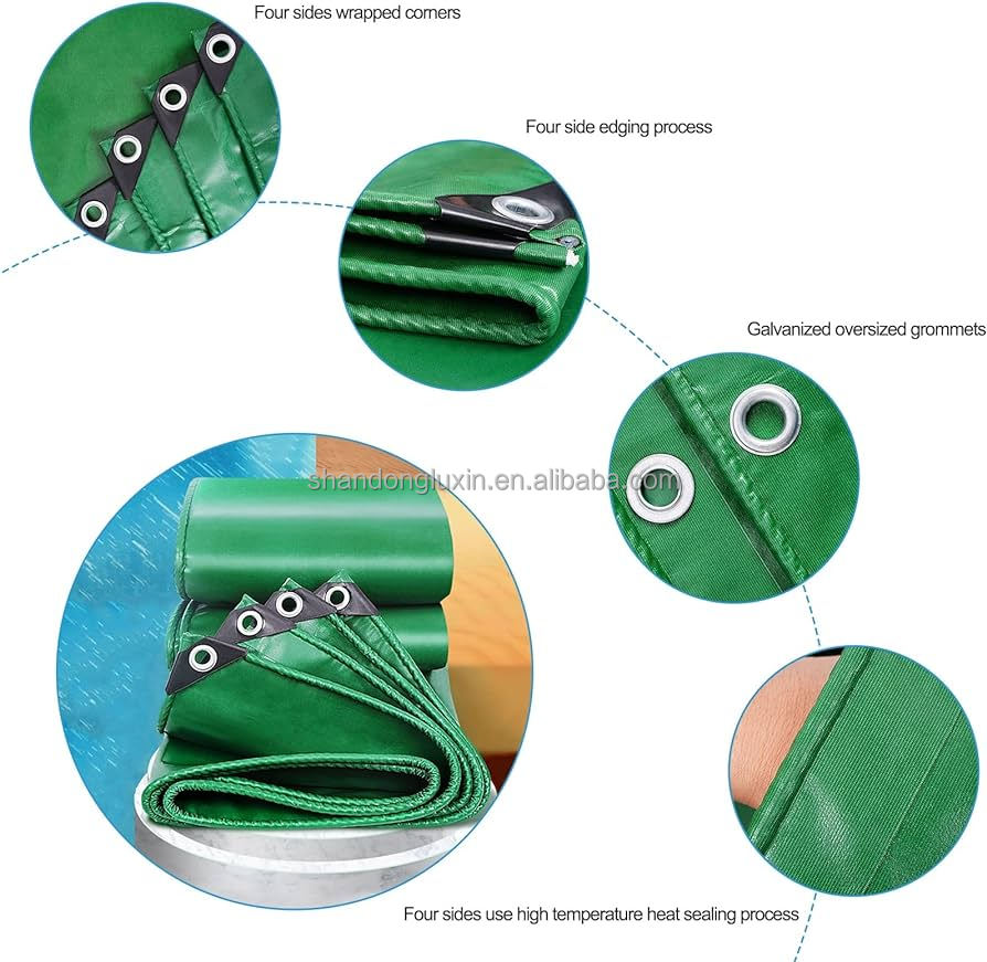 Waterproof Heavy Duty PVC Coated Fabric Canvas Tarpaulin Perfect for Outdoor-Industry