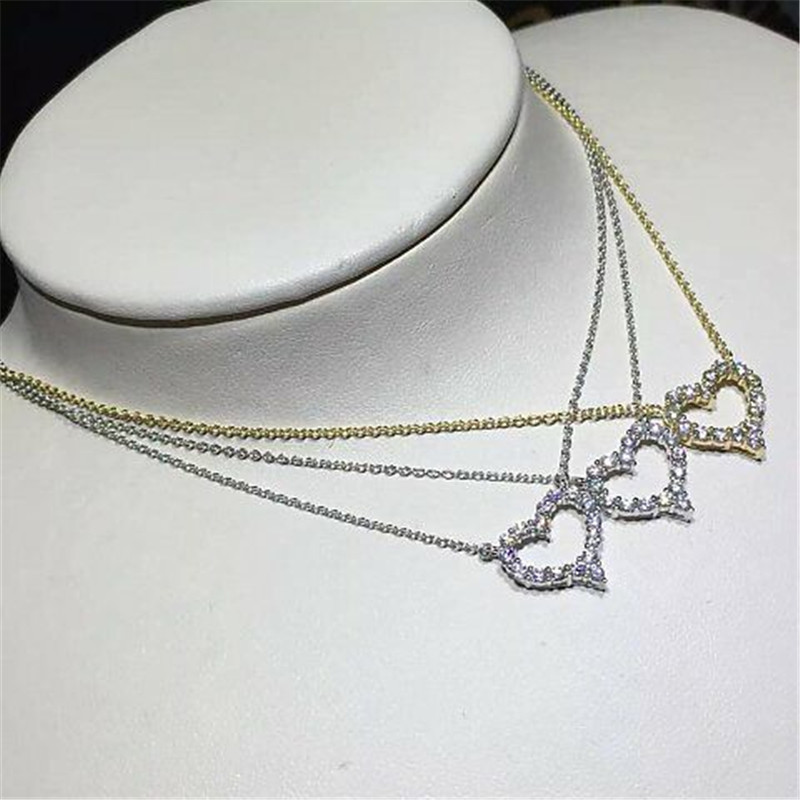 18k gold white gold yellow gold rose gold diamond necklace