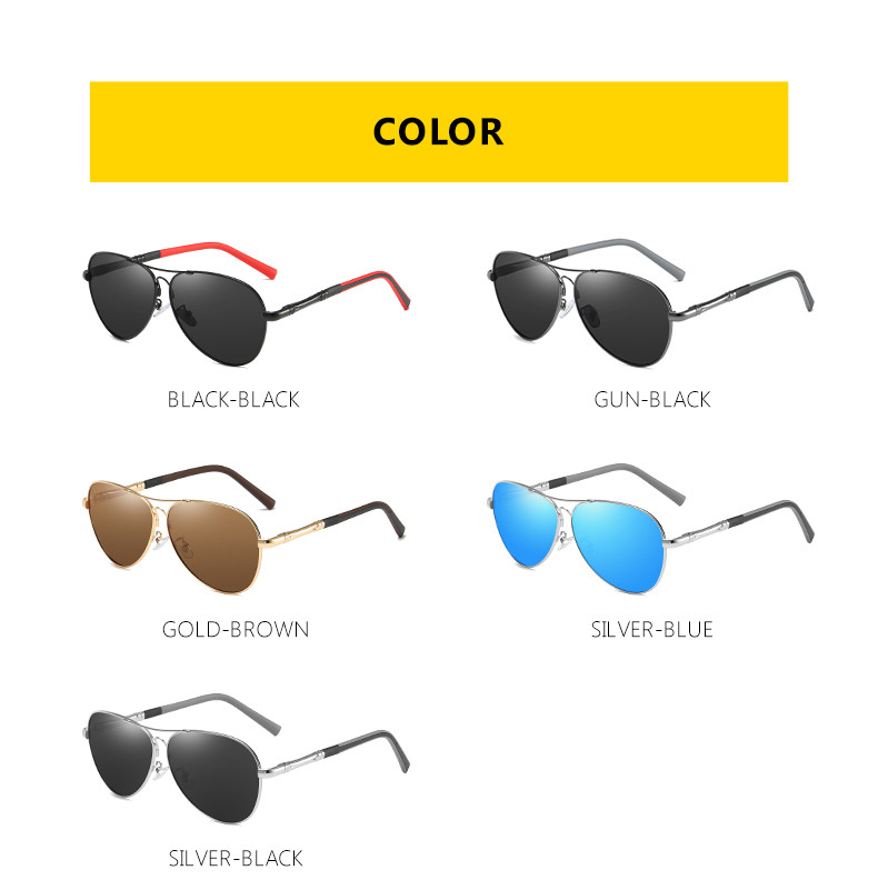 Memory Metal Frame Polarized Sunglasses Fashion Spring Leg Stylish