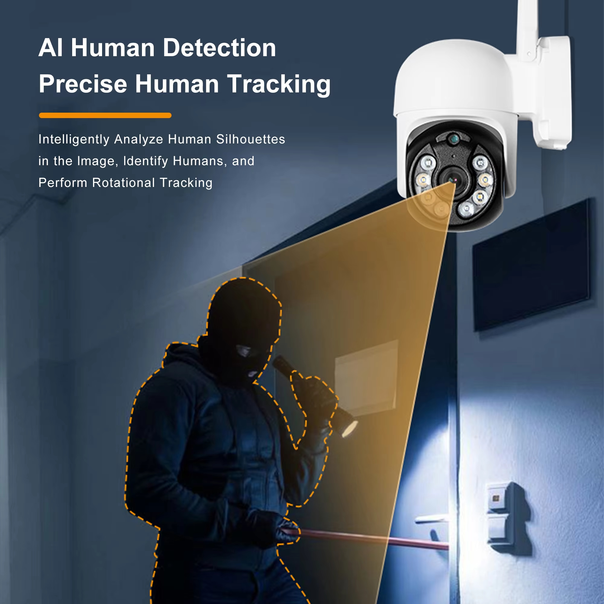 4MP HD Security Tuya Smart Wifi Camera Auto Tracking PTZ Home Network CCTV Camera Wireless Network Camera