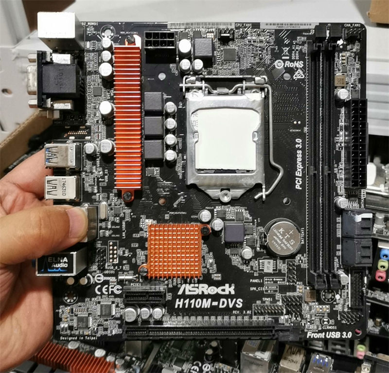 Customized H110M Desktop Motherboard for ASROCK H110M DVS LGA1151 DDR4 32G PCI-E 3.0 for PC Games mainboard
