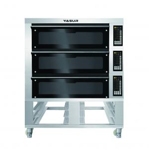 China Yasur Electric 3 Deck 6 Tray Oven For 40X60cm Tray, 11Kw For Bread Cakes Cookie And Pizza Baking on sale