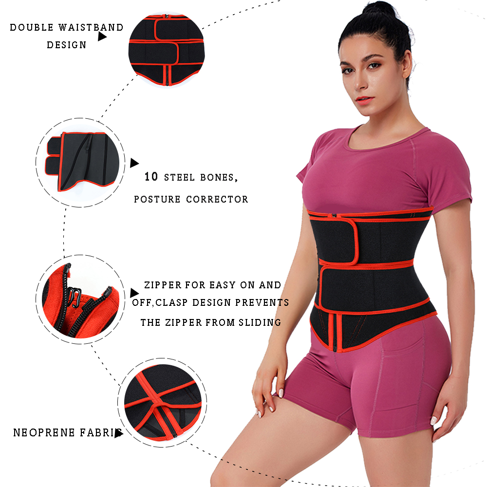 HEXIN Slimming Belts Embossing Neoprene Waist Trainer for Women Standard Thickness