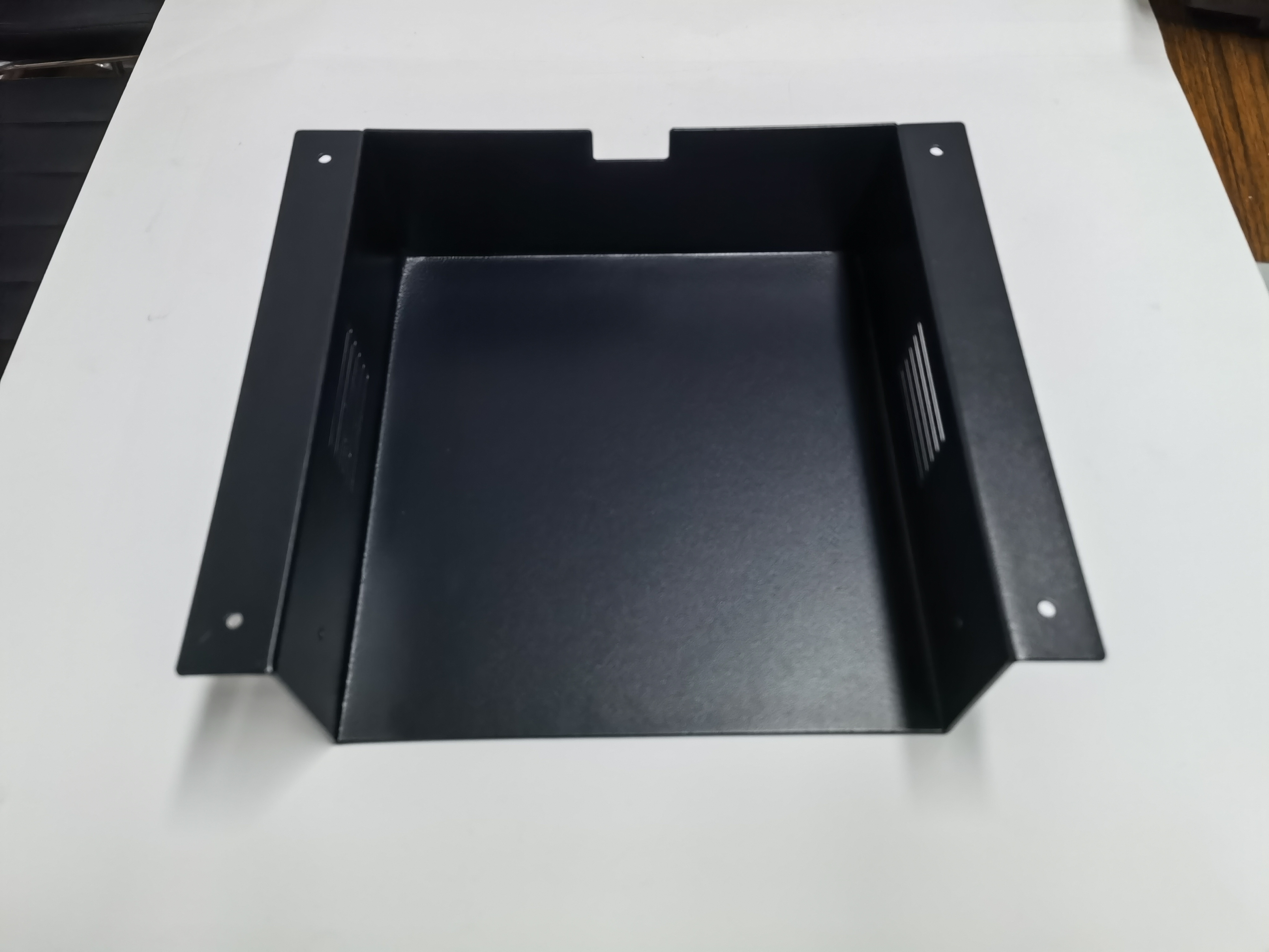 Black Steel Under Desk Storage Shelf 8*9inch Dual Headset Hanger Hook Holder for Storage