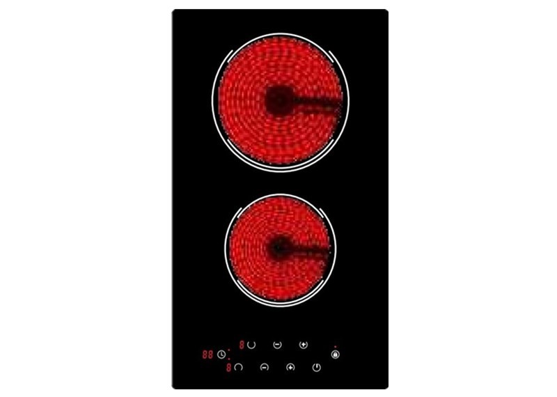 3KW 510*295MM Crystal Glass 2 Burner Ceramic Cooktop
