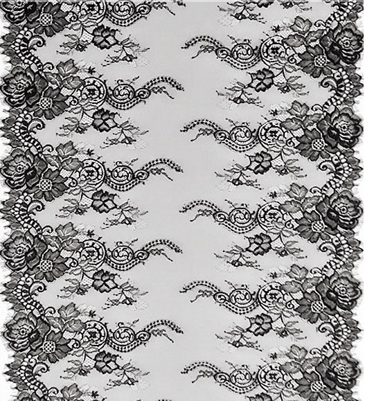 Hot Sale Eyelash Lace Edge Apparel ACCESSORIES 100% Chinlon Black Ivory Color