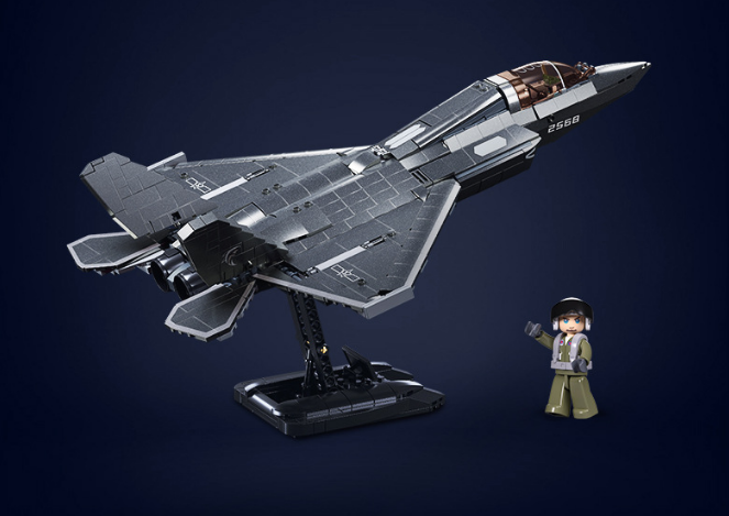 J20 J35 Plastic Model Airplane Helicopter 1/44 Toy Fighter Jet Model Building Blocks Educational Toys For Kids