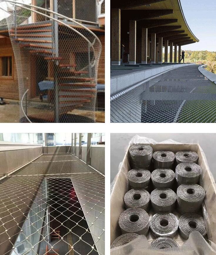 30*30mm Flexible Strong Stainless Steel Rope Mesh For Safety Fencing