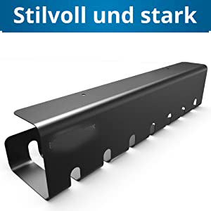 Silver Desk No Drilling Cable Management Tray for Workstation Cable Duct Cord Holder