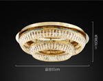 45W 75W 135W Circular Crystal High Ceilings Chandeliers Light Crystal Round Lamp