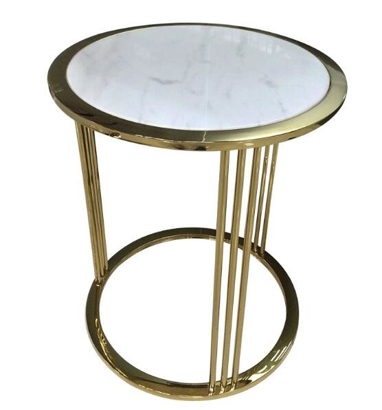 Buy Brass / Gold Glass Living Room Coffee Table Decoration For Hotel Bedroom at wholesale prices