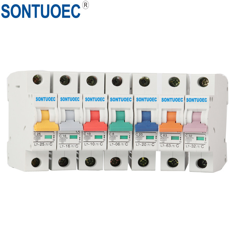 Sontuoec 10KA MCB Circuit Breaker IEC60898 3P AC DC Type