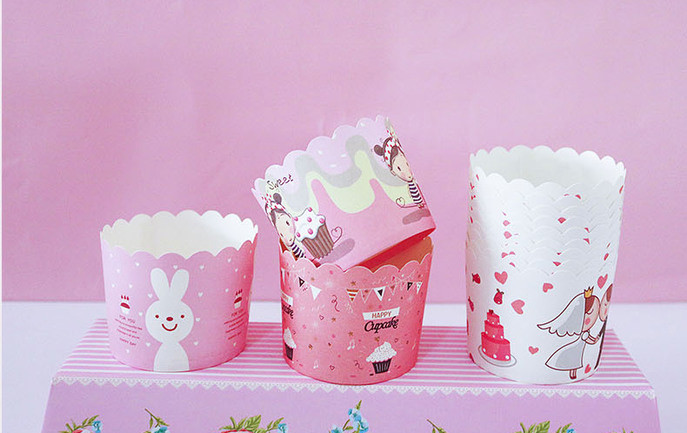 Party Decorating Set Ivory Paperboard Muffin Baking Cups Wedding Cupcake Liners