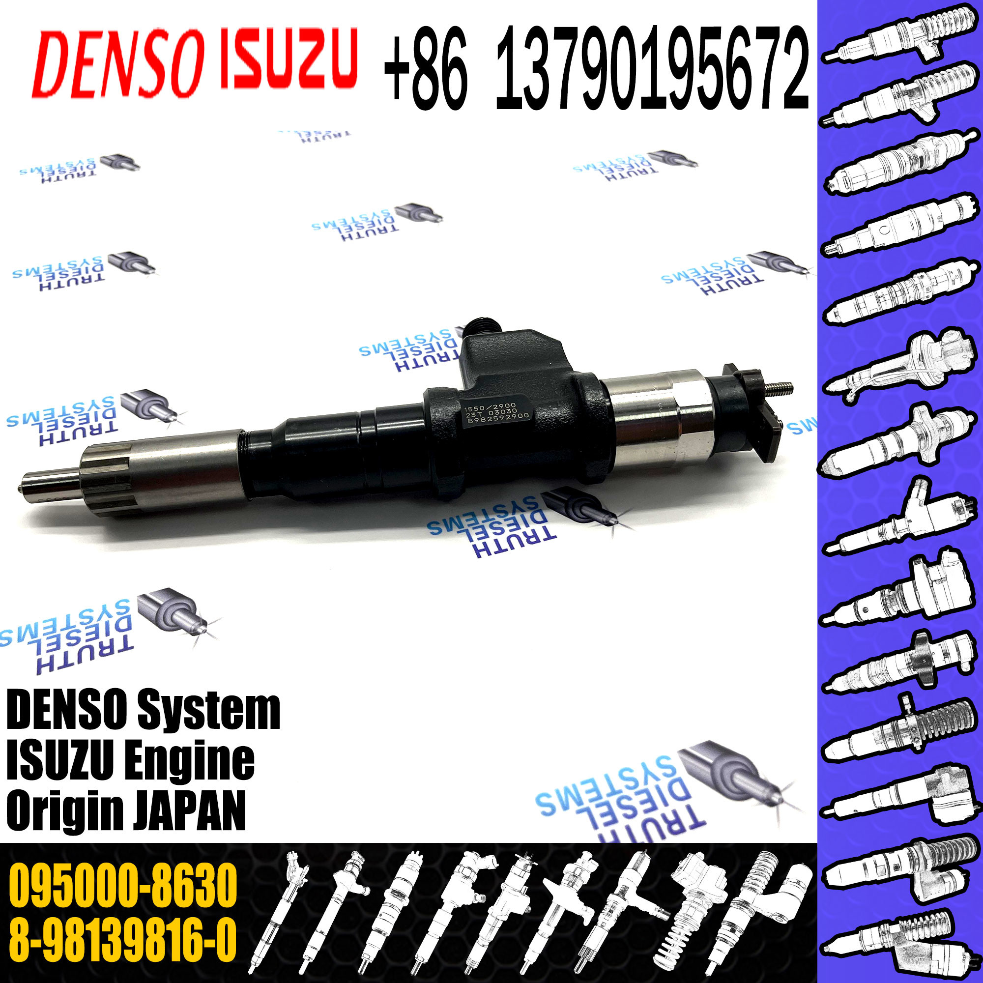Remanufactured diesel injector 095000-8630 8-98243863-0 8982438630 FOR ISUZU