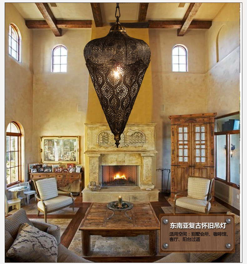 Moroccan Lamp Industrial Vintage Retro Pendant Lights Art Decortive Luminaire(WH-DC-42)