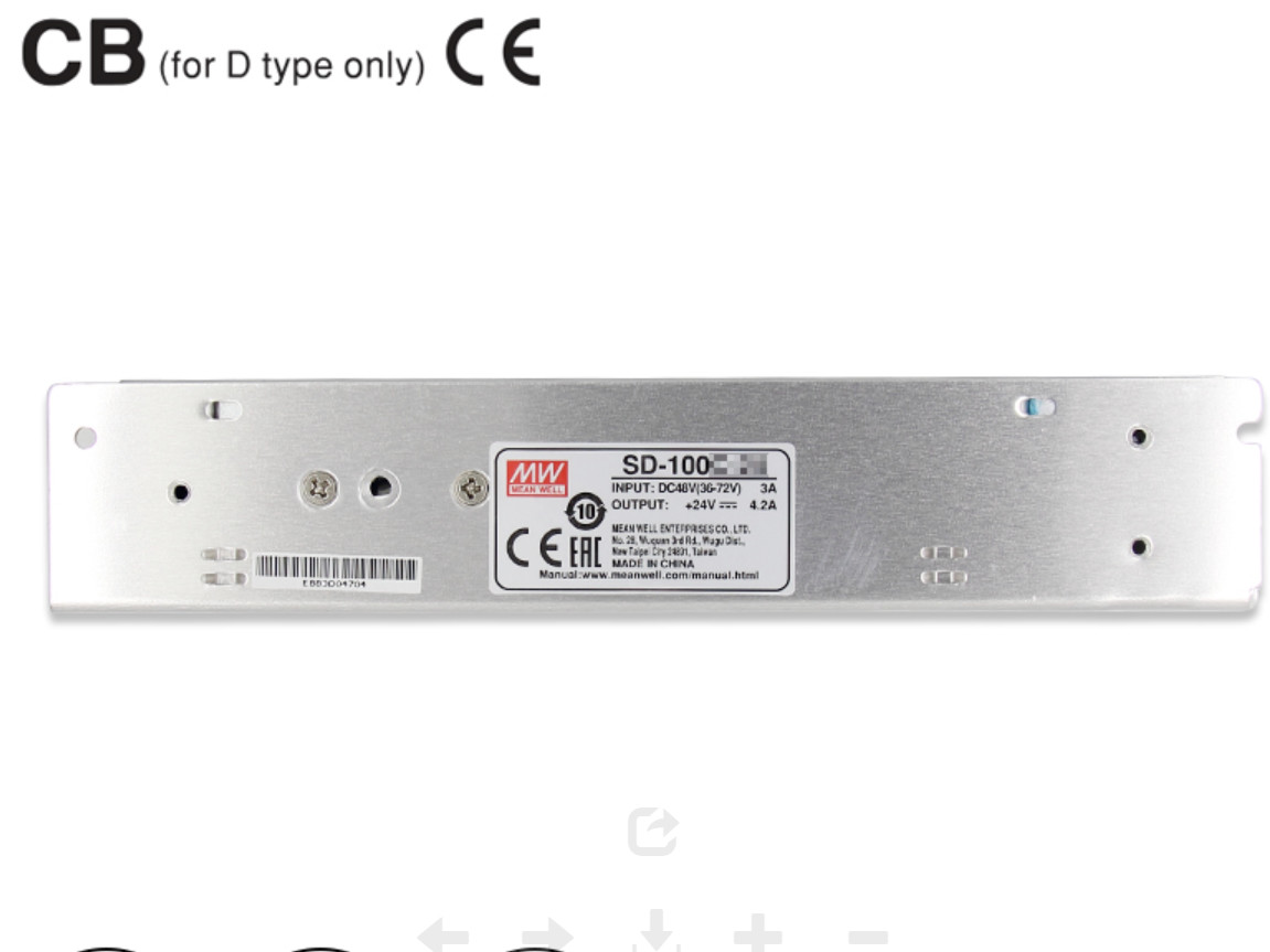 Mean Well Original Switch Power Supply SD-100C-12 DC conversion module 36-72VAC 12dc module 100W