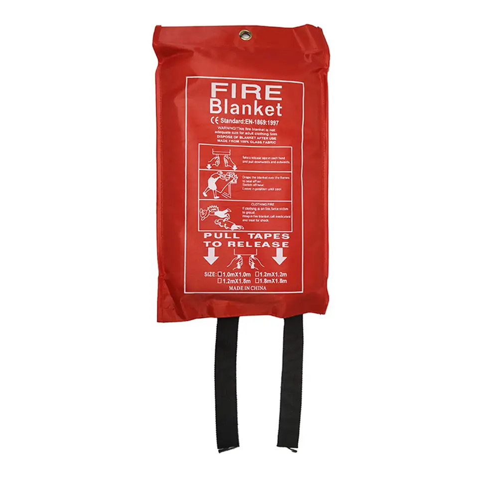 1*1 1.2*1.2 Fiber Glass Fire Blanket For Heat And Flame Protection