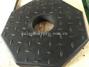 Quality Outside use black pole rubber pedestal / octagon crumb rubber base support for sale