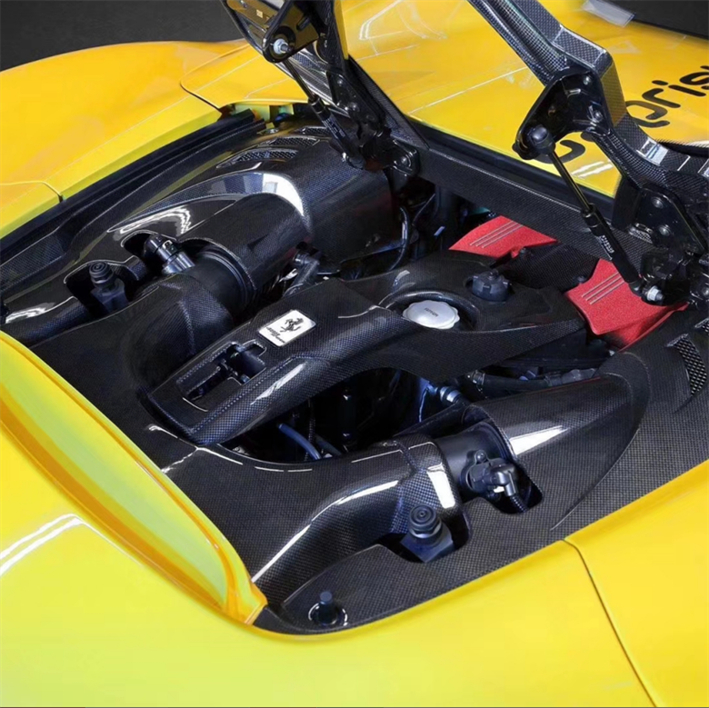 For Ferrari 488 Carbon Fiber Body Kit 488 Upgraded Capristo Style Carbon Fiber Front Lip Diffuser Spoiler