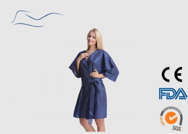 Buy Lightweight Plus Size Kimono Robe , Disposable Spa Robes With Elastic Cuffs at wholesale prices